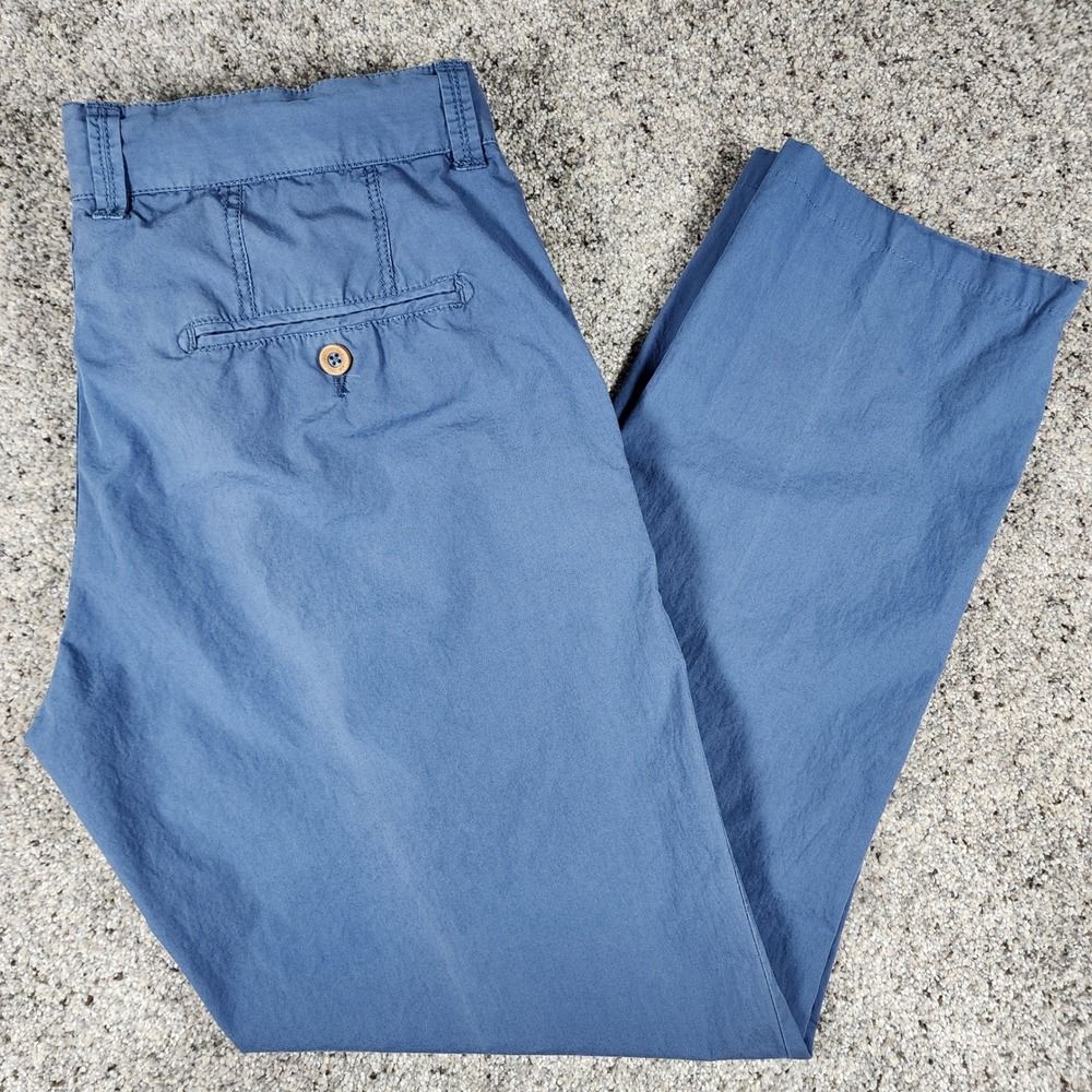 Gutteridge Chino Pants Men 50 Slim Fit Blue Cotton Trousers Excellent